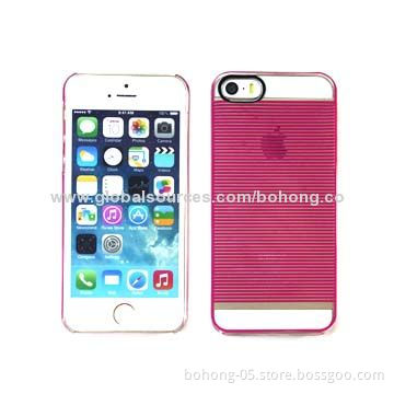Transparent PC Phone Cases for iPhone 5S, Good Quality, Anti-scratch and Fade